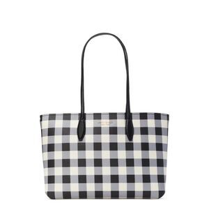 NWOT Kate Spade New York All Day Gingham Print Large Tote Bag in Black